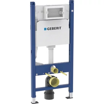 Geberit Duofix Basic WC szerelőelem fali WC részére, Delta öblítőtartállyal és Delta nyomólaphoz