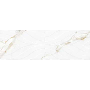 MIRELLO Calacatta Delicatto Gold Decor 29,5X90 Matt Rect.  225568 fali csempe