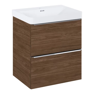 MIRELLO FANCY 60-as fürdőszobai bútor (alsó bútor+mosdó) Lincoln Walnut E
