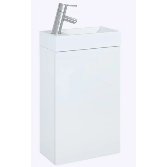 Elita Young Basic kézmosó szekrény szett, 40 cm, 1 ajtós, fényes fehér