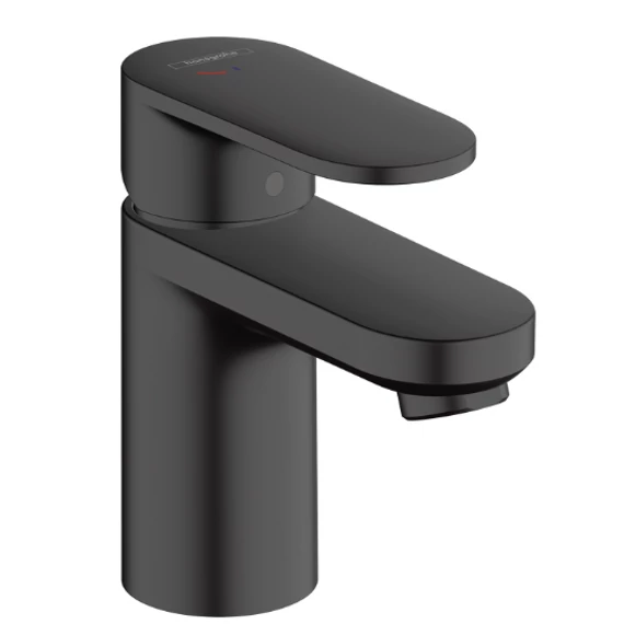 Hansgrohe Vernis Blend Egykaros mosdócsaptelep 70, Coolstart, automata lefolyógarnitúrával, matt fekete
