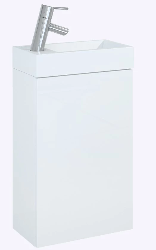 Elita Young Basic kézmosó szekrény szett, 40 cm, 1 ajtós, fényes fehér
