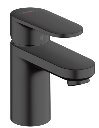 Hansgrohe Vernis Blend Egykaros mosdócsaptelep 70, Coolstart, automata lefolyógarnitúrával, matt fekete